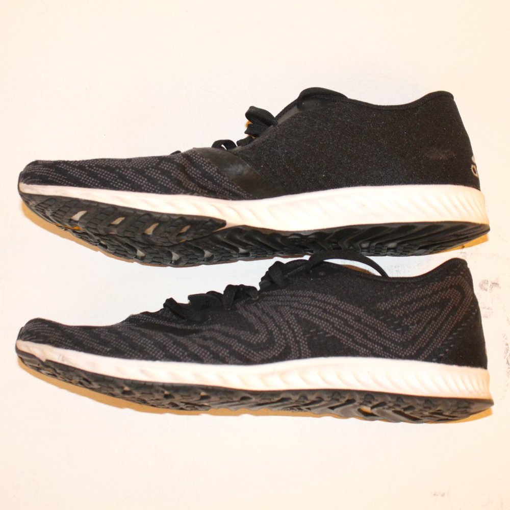 adidas Women's 10 Aerobounce PR Running Athletic Shoe Core Black Metallic Silver - Picture 3 of 10